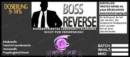 Boss Reverse (Chief Reverse) - Aroma Concentrato 10ml - Twisted