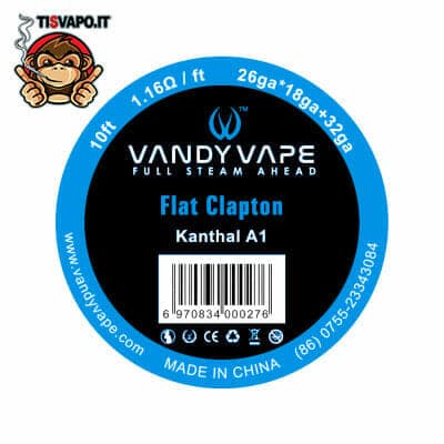 Flat Clapton Kanthal A1 26ga x 18ga + 32ga Vandy Vape