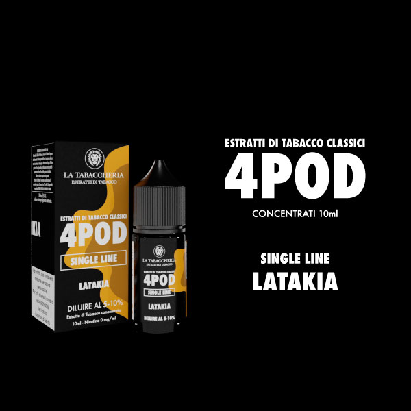 LATAKIA Organic 4Pod Single Leaf - Aroma Concentrato 10ml - La Tabaccheria LATAKIA Organic 4Pod Single Leaf - Aroma Concentrato 10ml - La Tabaccheria