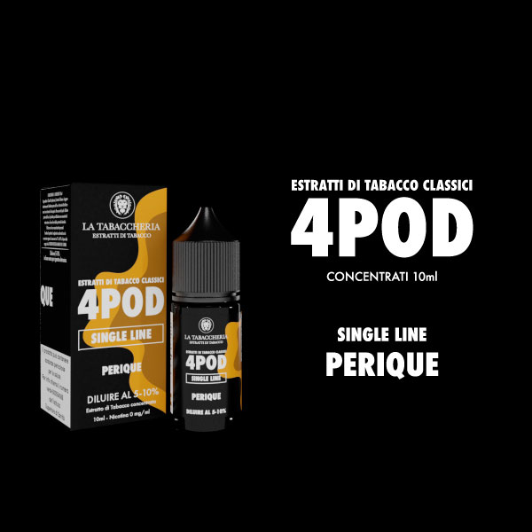 PERIQUE Organic 4Pod Single Leaf - Aroma Concentrato 10ml - La Tabaccheria PERIQUE Organic 4Pod Single Leaf - Aroma Concentrato 10ml - La Tabaccheria