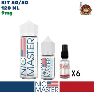 Kit Base Neutra 50/50 120ml 9mg/ml nicotina - Nic Master