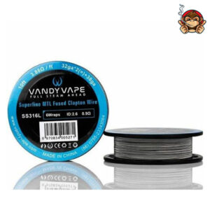 Superfine MTL Fused Clapton Wire SS316L 32ga x 2 + 38ga Vandy Vape