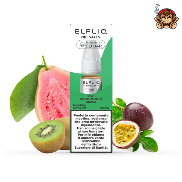 Kiwi Passion Fruit Guava - Liquido Pronto 10ml Sali di Nicotina - ElfLiq