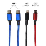 Cavo USB 4 in 1 - Type C / Micro Usb / Lightning 125 cm 2.8A