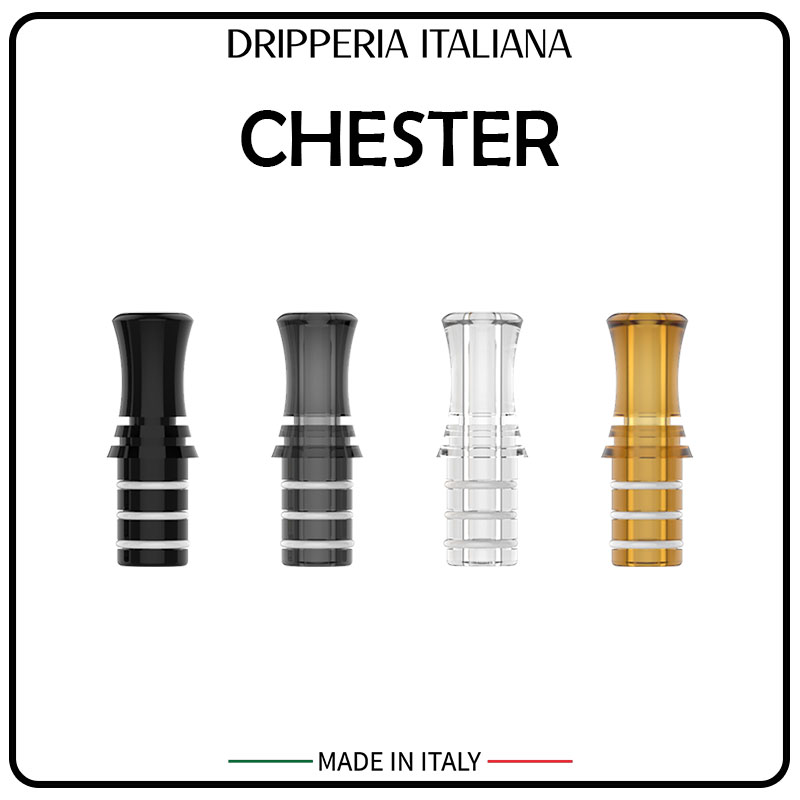 CHESTER - Drip Tip per Kiwi / Kiwi 2 / Kiwi Spark / Wenax M1 / Wenax S3 - Dripperia Italiana