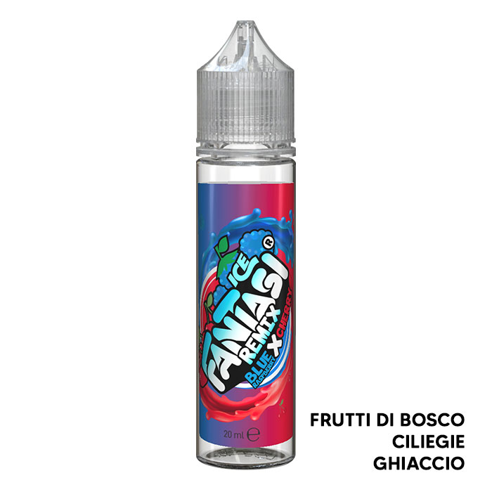 Blue Raspberry x Cherry Ice Fantasi Vape Liquido Scomposto 20ml ...