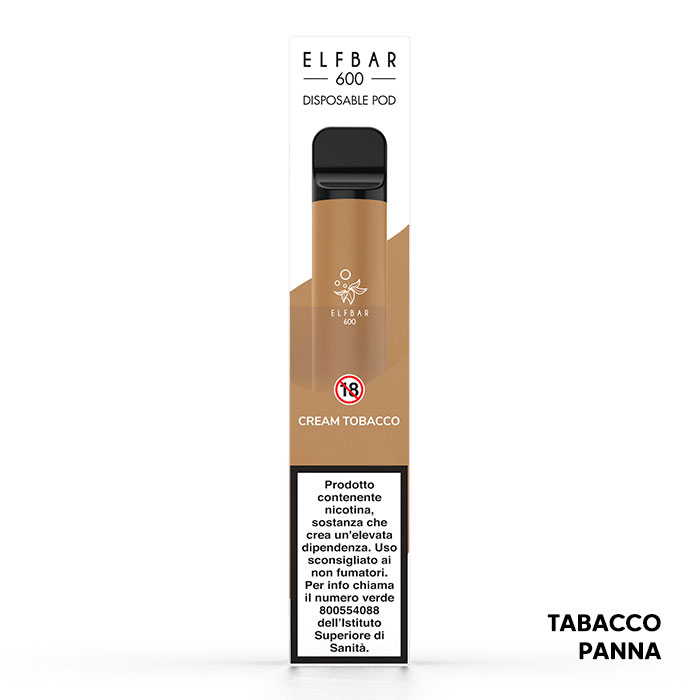 Cream Tobacco - Pod Mod Usa e Getta - Elfbar
