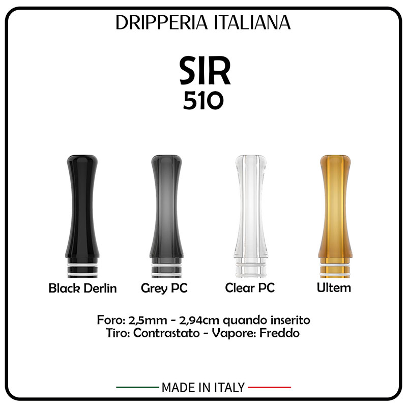 SIR - Drip Tip 510 - Dripperia Italiana