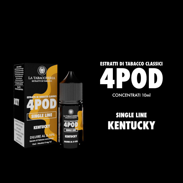 KENTUCKY Organic 4Pod Single Leaf - Aroma Concentrato 10ml - La Tabaccheria KENTUCKY Organic 4Pod Single Leaf - Aroma Concentrato 10ml - La Tabaccheria