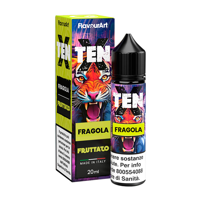 FRAGOLA - Ten X - Liquido Scomposto 20ml - Flavourart