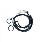 Laccetto intrecciato con 2 anelli in Silicone