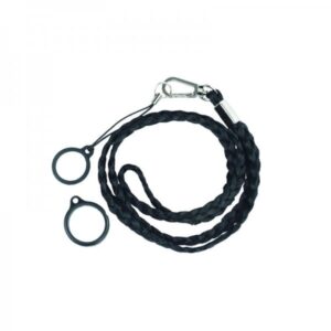 Laccetto intrecciato con 2 anelli in Silicone