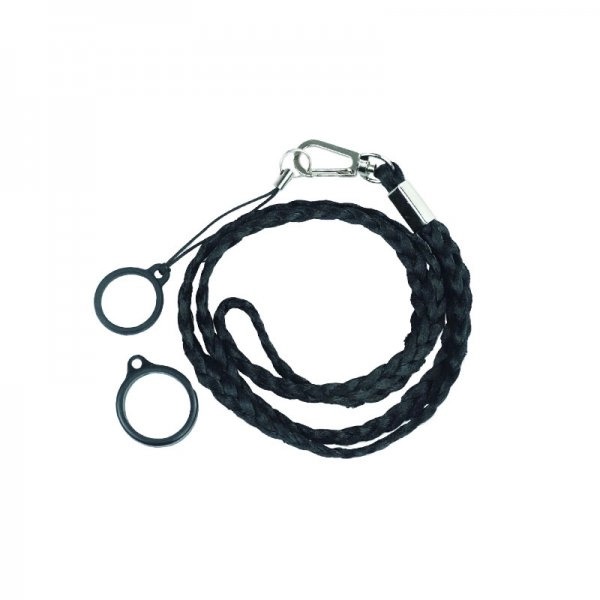 Laccetto intrecciato con 2 anelli in Silicone