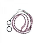 Laccetto intrecciato con 2 anelli in Silicone