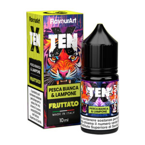 PESCA BIANCA & LAMPONE - Ten X - Aroma Mini Shot 10+10 - Flavourart