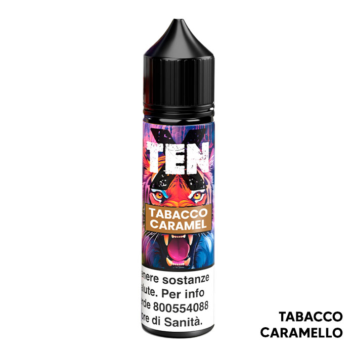TABACCO CARAMEL - Ten X - Liquido Scomposto 20ml - Flavourart TABACCO CARAMEL - Ten X - Liquido Scomposto 20ml - Flavourart