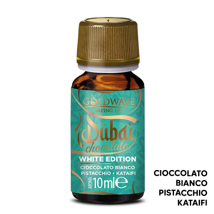 WHITE EDITION - Dubai Chocolate - Aroma Concentrato 10ml - Goldwave WHITE EDITION - Dubai Chocolate - Aroma Concentrato 10ml - Goldwave