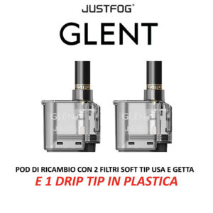 Filter Pod di Ricambio per Glent Pod Kit (2 Pezzi) - Justfog