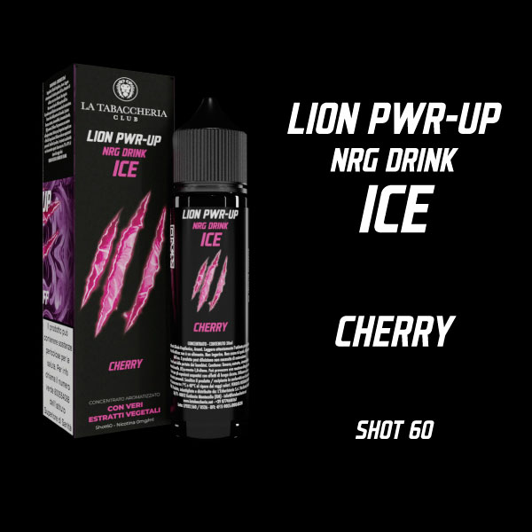 CHERRY - Lion PWR-UP NRG Drink Ice - Liquido Scomposto 20ml - La Tabaccheria - immagine 1
