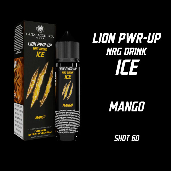 MANGO - Lion PWR-UP NRG Drink Ice - Liquido Scomposto 20ml - La Tabaccheria - immagine 1