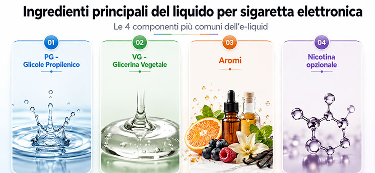 Differenza tra PG e VG nei liquidi per sigaretta elettronica