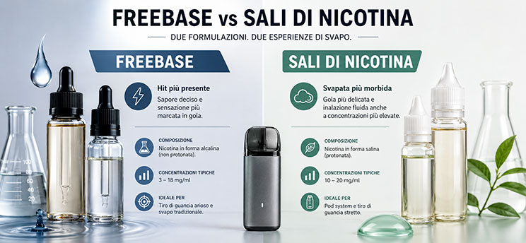 Differenza tra nicotina freebase e sali di nicotina