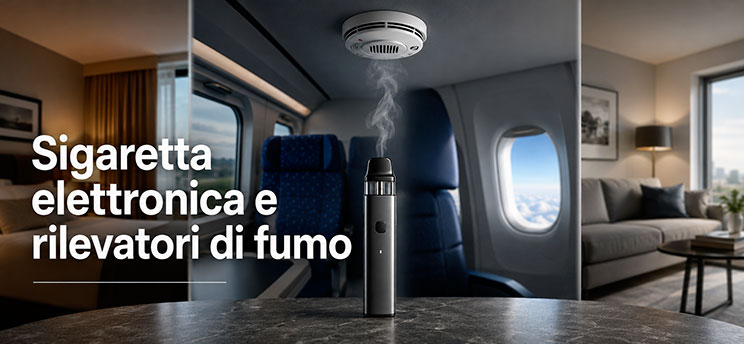 Sigaretta elettronica e rilevatori di fumo in hotel, treno, aereo e casa